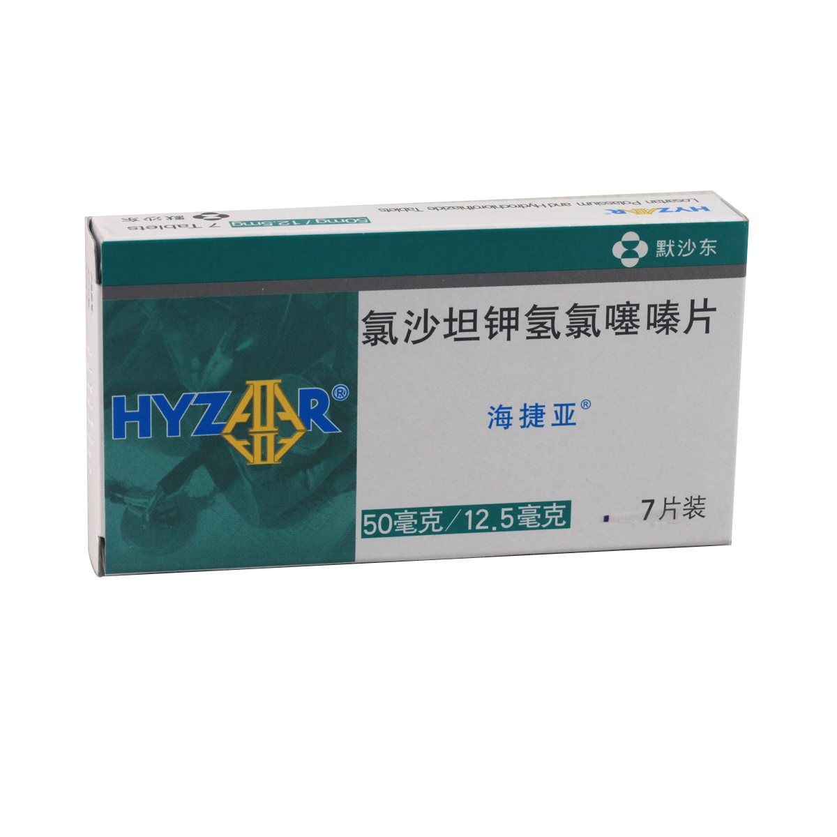 海捷亚 氯沙坦钾氢氯噻嗪片50mg/12.5mg*7s