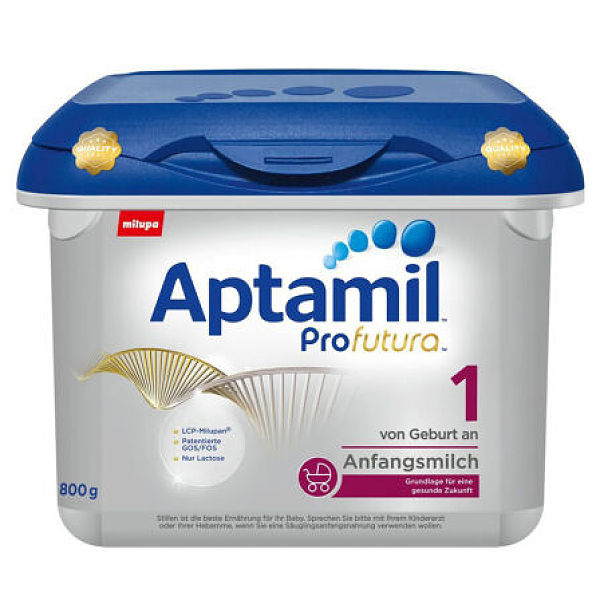 德国Aptamil爱他美白金版1段婴儿牛奶粉800g（3-6个月宝宝）宝盒装【2盒起发】