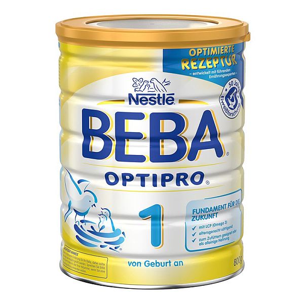 保税区直发 德国Nestl�雀巢BEBA贝巴婴幼儿奶粉1段（0-6个月）800g