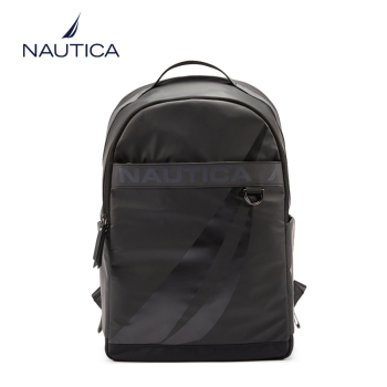 美国诺帝卡（NAUTICA）双肩包男女士潮18英寸电脑包大容量笔记本包休闲时尚出差旅行书包商务背包 10400206 黑0 