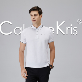 CaldiceKris男女同款短袖POLO衫 白色 黑色0 