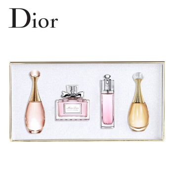 Dior迪奧小姐迷你香水禮盒5ml*4 粉紅魅惑+真我淡香水/濃香水+甜心小姐