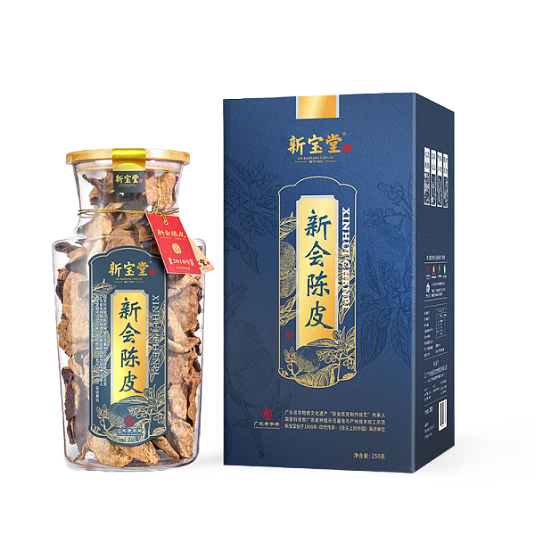 新寶堂新會(huì)陳皮十年陳皮福澤瓶250g