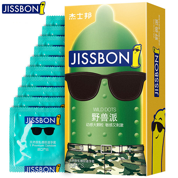 杰士邦动感大颗粒避孕套10只装